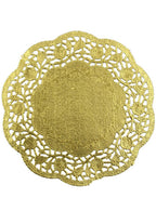 Image of Metallic Gold 16cm Paper Doilies 20 Pack