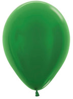 Image of Metallic Green Single 30cm Latex Balloon  