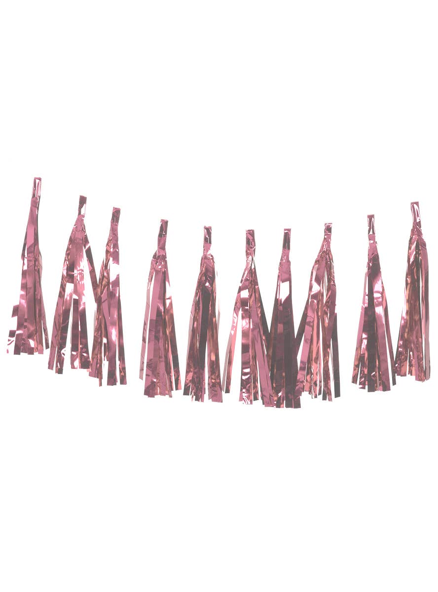 Image of Metallic Light Pink 9 Pack Of 35cm Decorative Tassels - Main Image