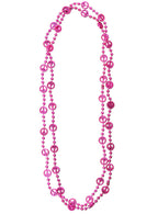 Image of Beaded Metallic Magenta Peace Sign Costume Necklaces