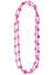 Image of Beaded Metallic Magenta Peace Sign Costume Necklaces