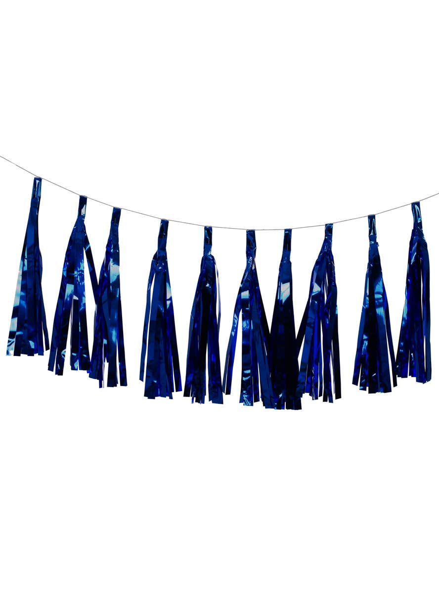 Image of Metallic Navy Blue 9 Pack Of 35cm Decorative Tassels - Main Image