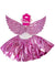 Image Of Metallic Pink Mini Angel Wings and Tutu Set for Girls