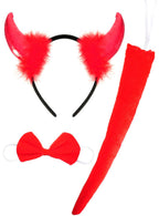 Image of Metallic Red Devil 3 Piece Halloween Accessory Set
