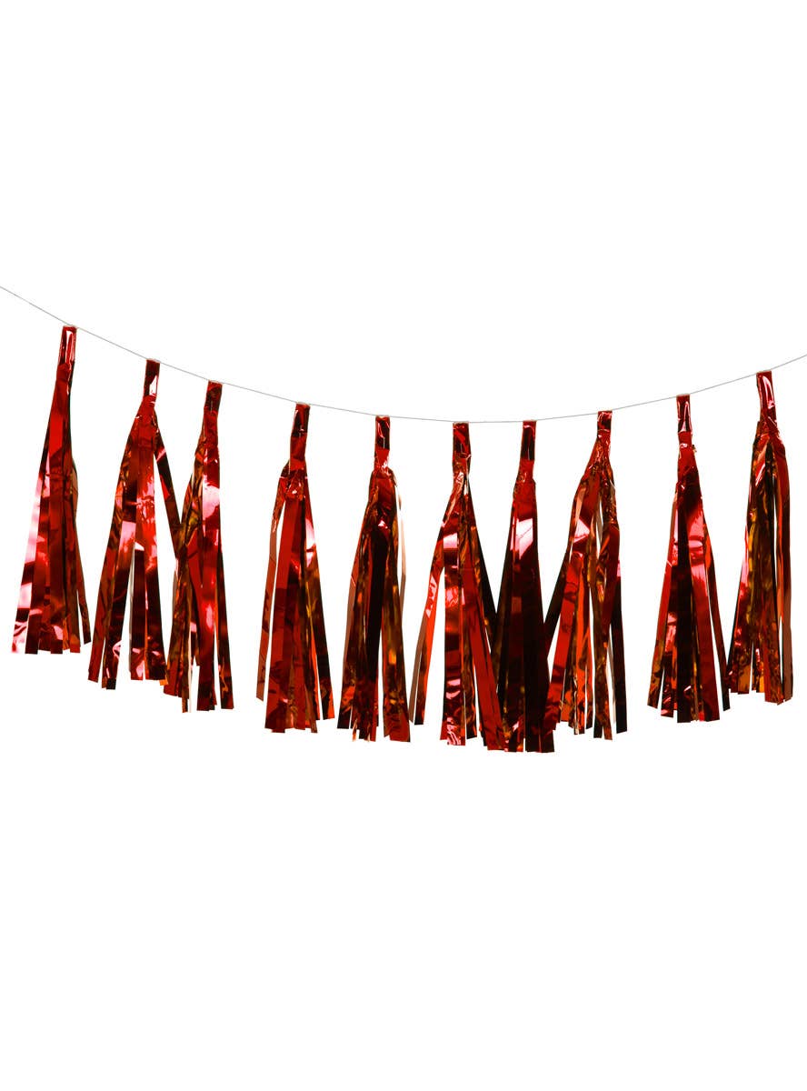 Image of Metallic Red 9 Pack Of 35cm Decorative Tassels - Main Image