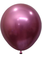 Image of Metallic Reflex Fuchsia 6 Pack 45cm Latex Balloons 