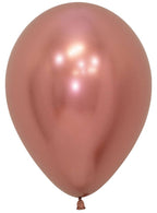 Image of Metallic Reflex Rose Gold Single Small 12cm Air Fill Latex Balloon