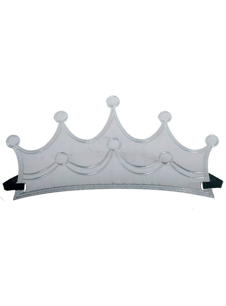 Image of Soft Metallic Silver Crown on Headband Costume Accessory - Main Image