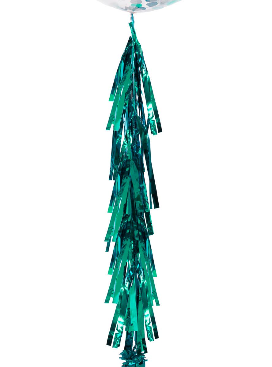 Image of Metallic teal 9 Pack Of 35cm Decorative Tassels - Alternate Image