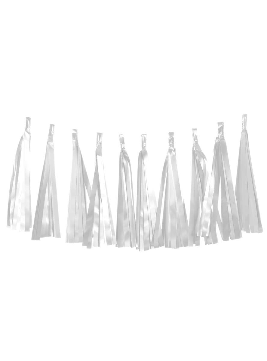 Image of Matte White 9 Pack Of 35cm Decorative Tassels
