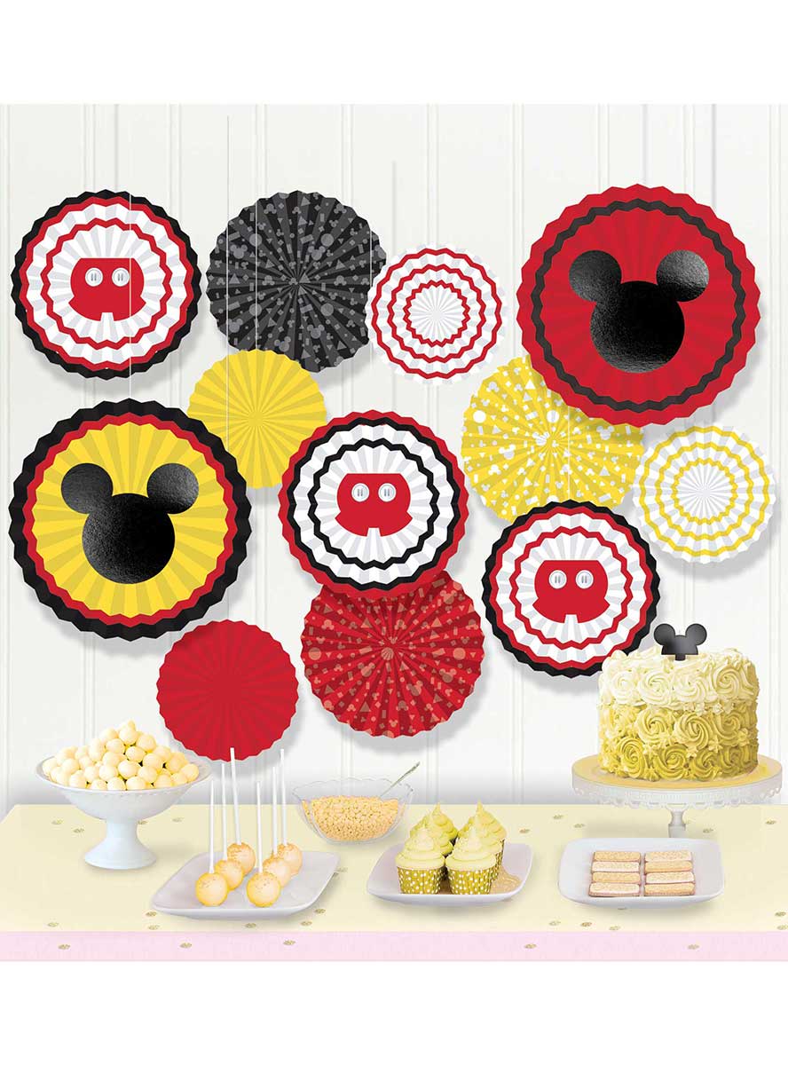 Image Of Mickey Mouse Forever 17 Pack Paper Fans Decoration Kit