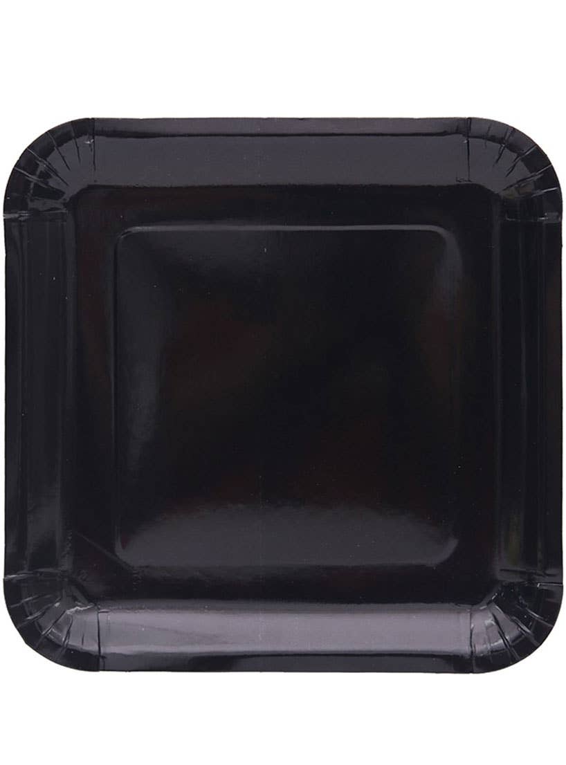 Image of Midnight Black 20 Pack 23cm Square Paper Plates