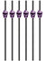 Image of Midnight Mayhem Reusable 6 Pack Halloween Straws