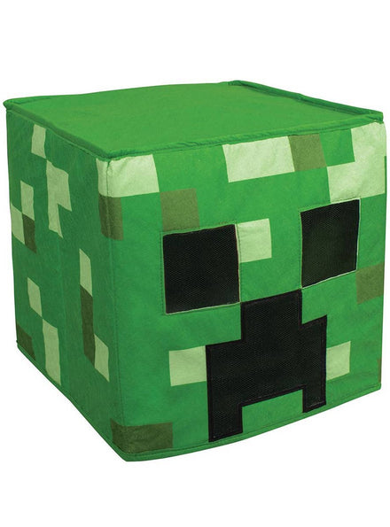 Image of 3D Full Head Minecraft Creeper Costume Mask - Main Image