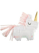 Image of Mini Pink and White Paper Unicorn Decoration