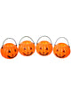 Image of Mini 5cm 4 Pack Orange Halloween Pumpkin Pails