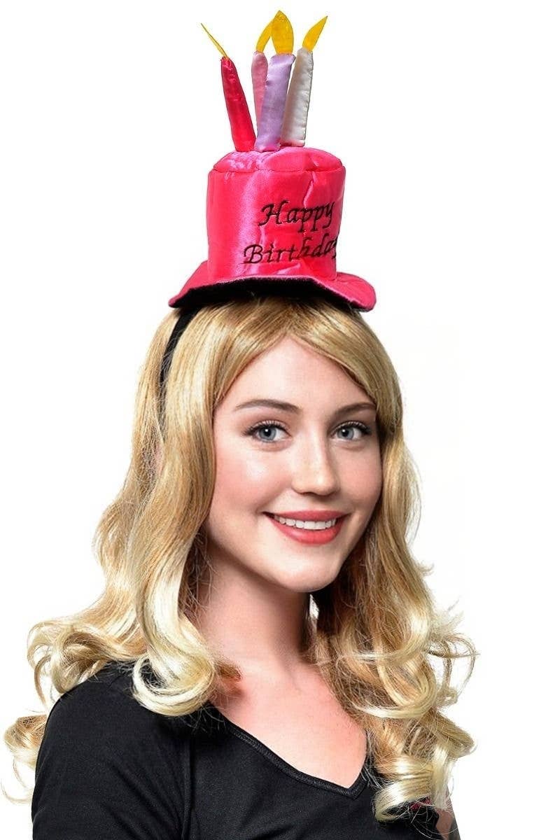 Image of Happy Birthday Mini Pink Costume Top Hat - Main Photo