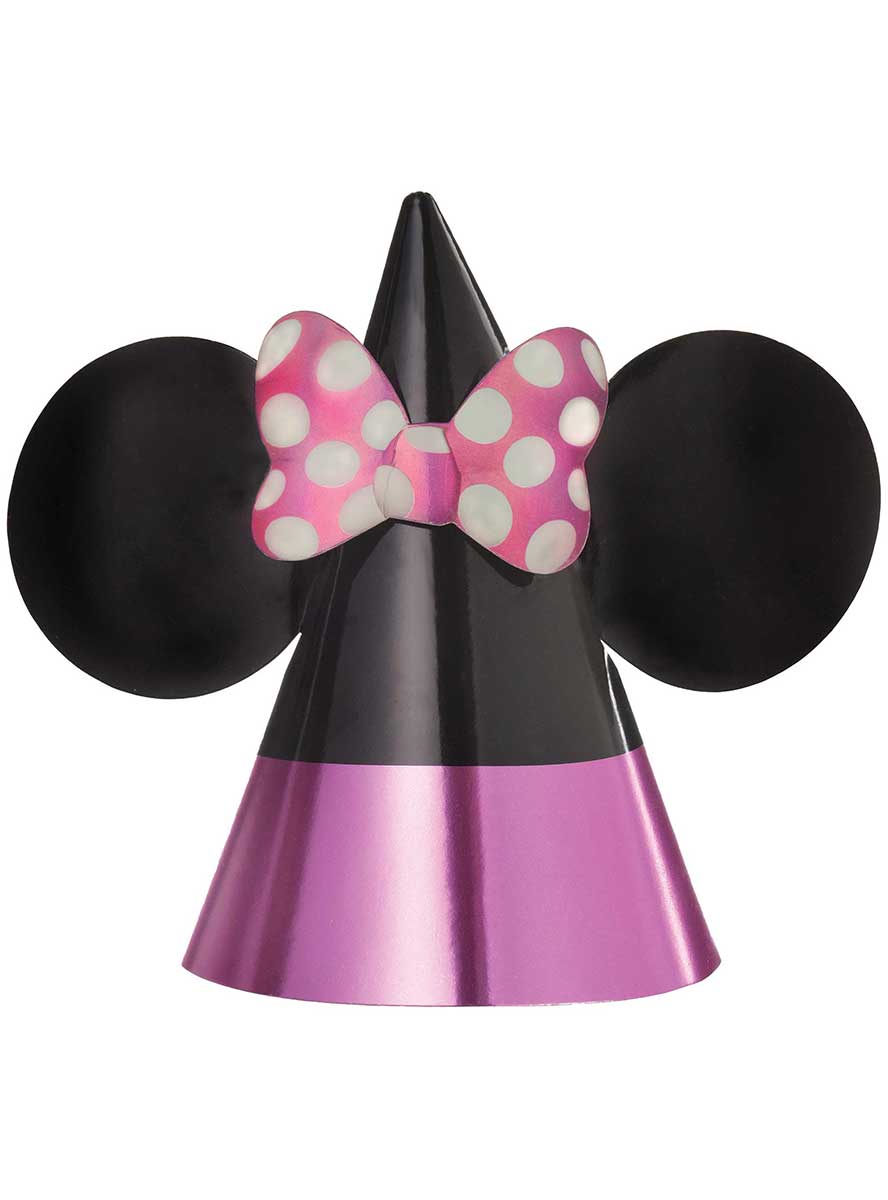 Image Of Minnie Mouse Forever 8 Pack Cone Party Hats