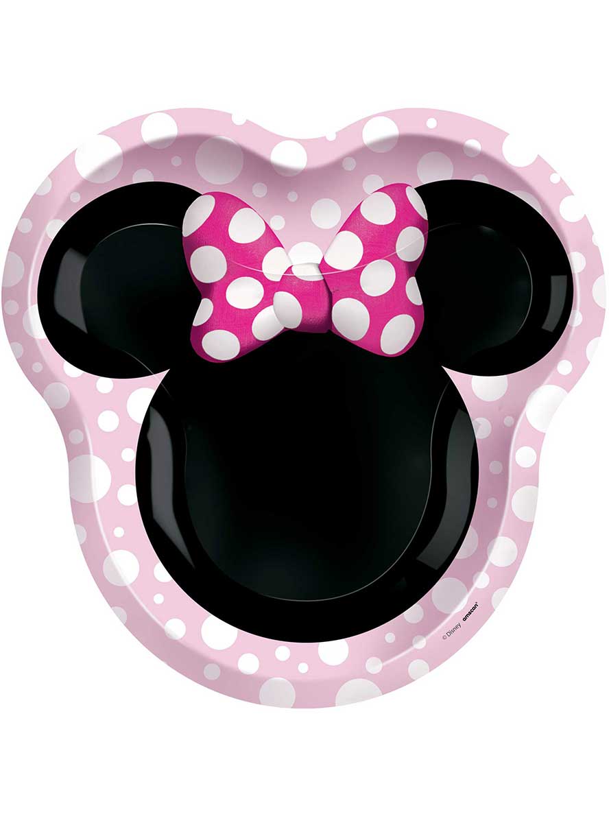 Image Of Minnie Mouse Forever Shaped 8 Pack Paper Plates