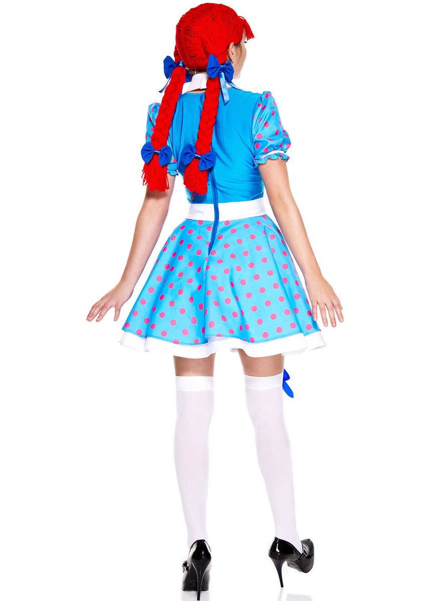 Women's Sexy Rag Doll Fancy Dress Costume Back Image