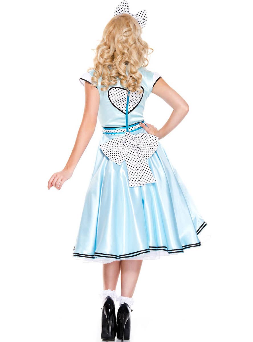 Womens Deluxe Quality Alice in Wonderland Movie Costumes - Back Image