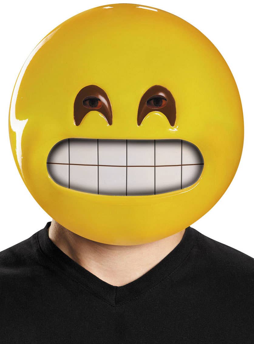 Funny Grinning Emoji Adult's Costume Accessory Mask Main Image