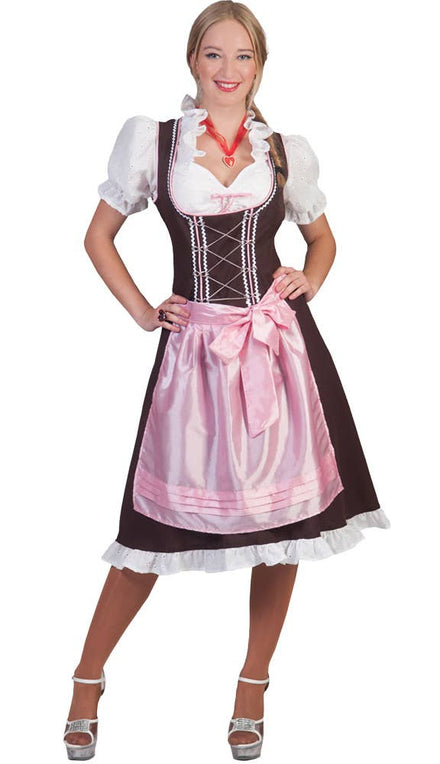 Pink and Brown Beer Wench Women's Oktoberfest Costume Main Image