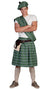 Image of Scottish Highlander Mens Green Kilt Costume