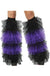 Image of Ruffled Black and Purple Tulle Leg Warmers