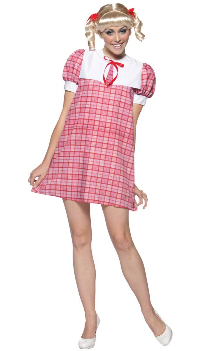 Cindy Brady Womens Costume Dress | Brady Bunch Costume for Women