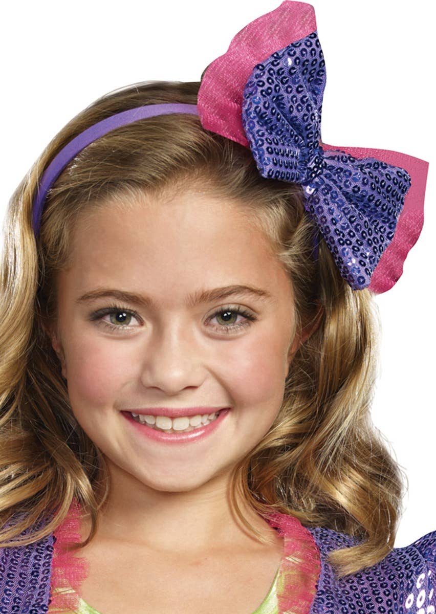 Purple Sequin Headband Bow Jo Jo Siwa Costume Accessory Main image