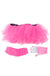 Hot Pink Tutu Neon Leg Warmers FIshnet Gloves 80s Costume Accessory Kit Main Image