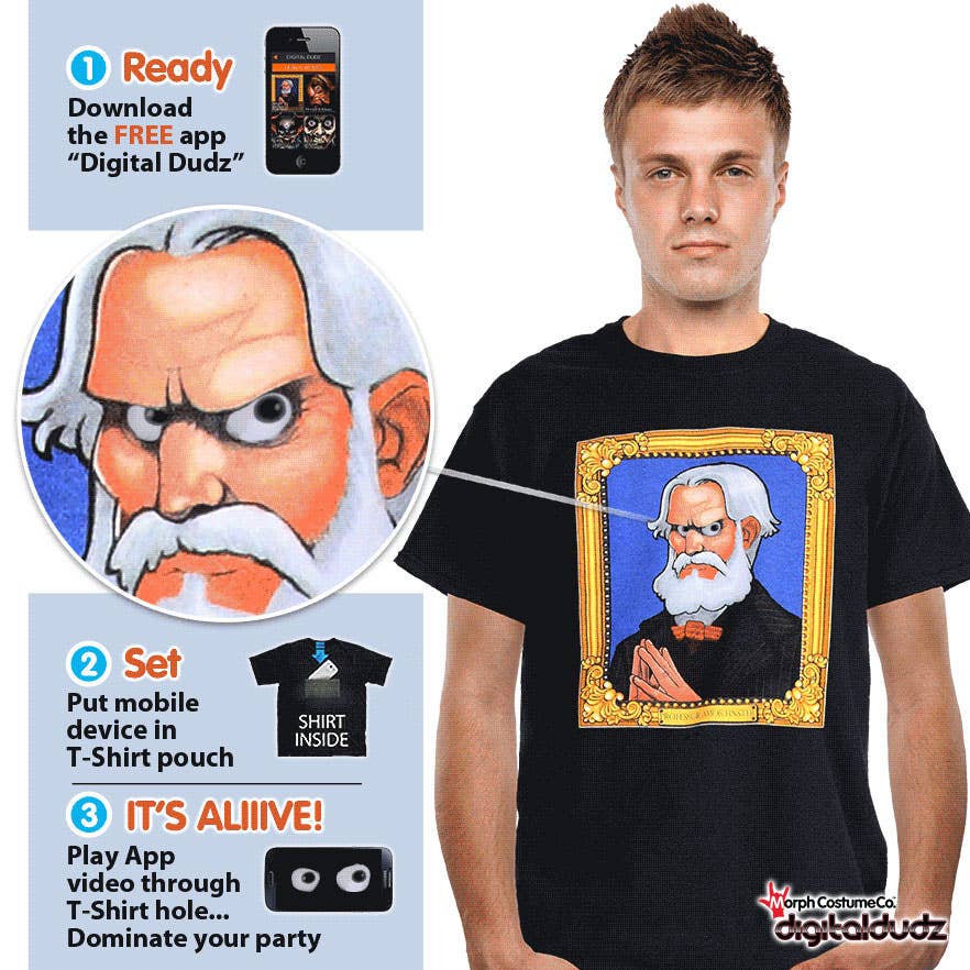 Men's Haunted House Digital Dudz Halloween Shirt Image 2