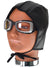 Black Aviator Costume Accessory Set with Cap and Goggles - Main Image