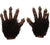 Brown Latex Werewolf Costume Gloves with Faux Fur - Main Image