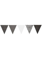 Image of Black and White Polka Dot 50 Flag Bunting