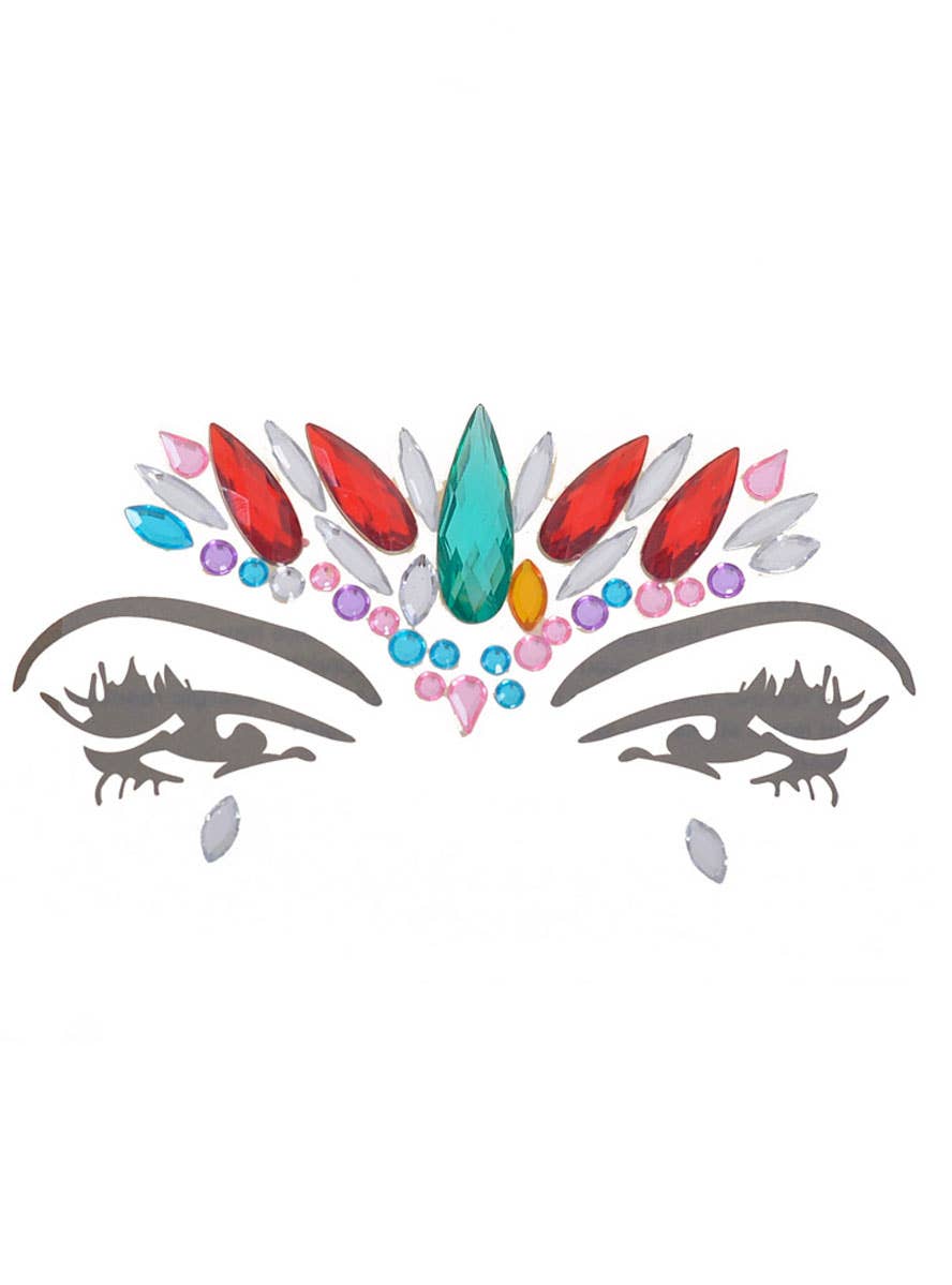 Image of Stick-On Multi Colour Diamante Festival Face Jewels