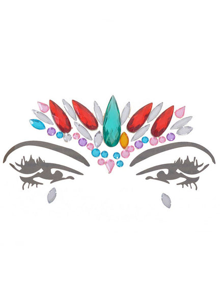 Image of Stick-On Multi Colour Diamante Festival Face Jewels