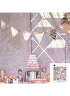 Image of Rose Gold Multi Pattern Party Bunting
