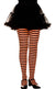 Orange and Black Striped Girls Costume Tights