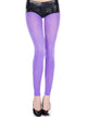 Womens Purple Opaque Footless Leggings