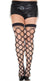 Plus Size Black Diamond Net Thigh High Costume Stockings