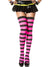 Black And Pink Striped Thigh High Costume Stockings