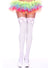 Thigh High White Stockings With Pale Pink Bows Costume Accessory - Main Image