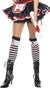 Black and White Striped Pirate Crossbone Women's Thigh High Stockings