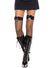 Sexy Thigh High Black Fishnet Women's Stockings with Handcuffs Main Image