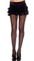 Full Length Black Striped Zig Zag Pantyhose Front View