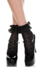 Sweet Black Lace Ruffled Heart Net Black Costume Stockings Anklet Socks Costume Accessory Main Image