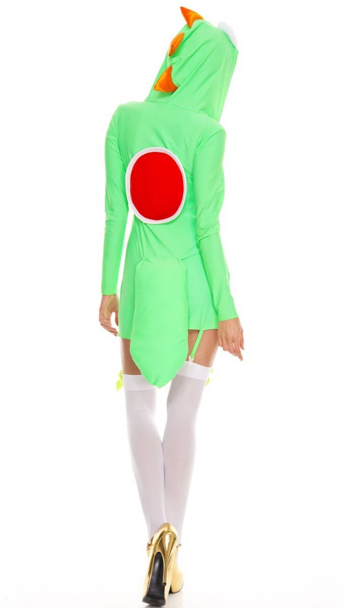 Yoshi the Dinosaur Women's Sexy Fancy Dress Costume Back Image