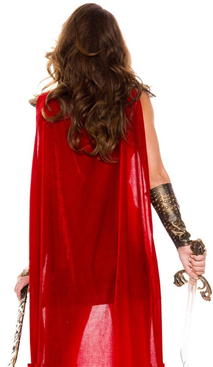 Deluxe Roman Warrior Women's Fancy Dress Costume Back Image